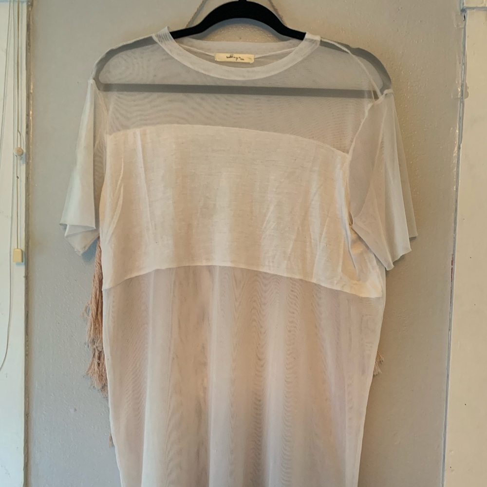 White see through top